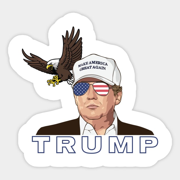 PRESIDENT TRUMP Sticker by ericb